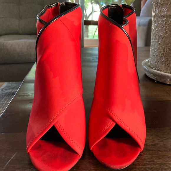 Aldo Red/Orange block heels - Picture 2 of 4